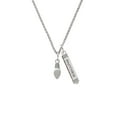 thumbnail image 2 of Delight Jewelry Silvertone Mini Christmas Light Silvertone Mother Daughter Bar Charm Necklace, 23", 2 of 4
