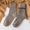 thumbnail image 4 of Brilliant Mens Winter Socks Mens Socks 5 Pairs Socks Unisex Gifts Solid Casual Winter Warm Wool Knit Soft Cotton Thick Vintage Crew Socks clearance clothes under $5.00, 4 of 9