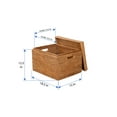 thumbnail image 6 of KOUBOO La Jolla Rattan Box Basket - Wicker Storage Basket with Lid, Decorative Storage , Toy Box, Laundry Hamper, Kitchen  Living Room Storage Bin, Honey-Brown, 6 of 19