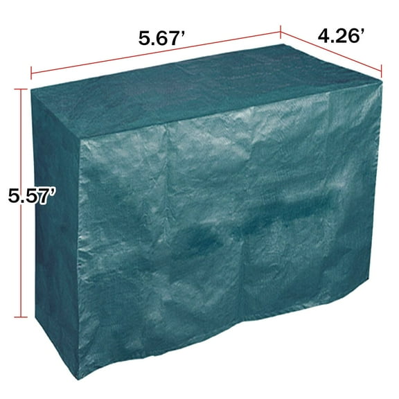 SUNRISEUMBRELLA 3-Seat Swing Hammock Canopy Protector Furniture set Patio Swing Cover Outdoor (Green)