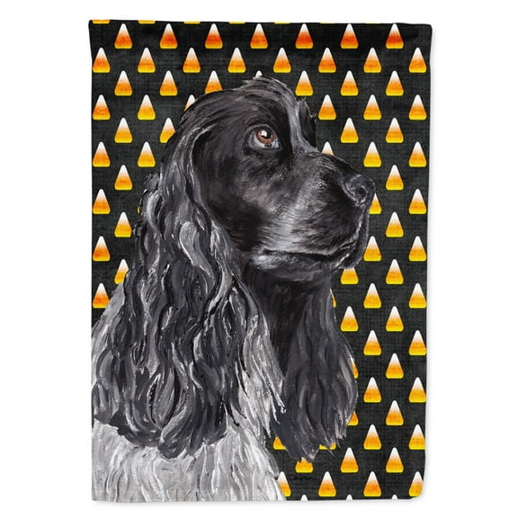 Carolines Treasures SC9526-FLAG-PARENT Cocker Spaniel Halloween Candy Corn Flag  multicolor