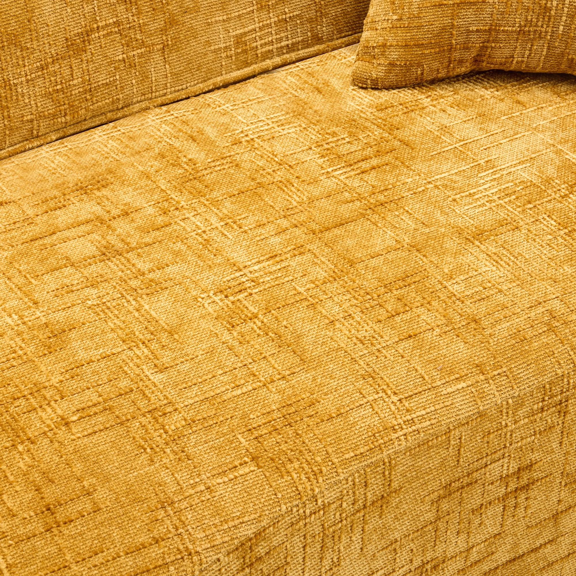 MAYEERTY Curved Compressed Loveseat Sofa, Chenille 2-Seat Upholstered Couch with 2 Pillows, No-Assembly for Small Apartment Living Room Bedroom
