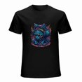 thumbnail image 1 of Cat T-shirt Cat Unisex T-shirt Unisex tees Casual Cotton Colorful Printing, 1 of 5