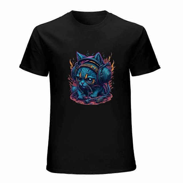 Cat T-shirt Cat Unisex T-shirt Unisex tees Casual Cotton Colorful Printing
