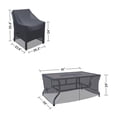 thumbnail image 3 of Covers & all Alyah 6-Person Rectangular Outdoor Dining Set Covers, Water-Repellent UV-Resistant Polyester with Sturdy Tie-Downs, 3 of 6