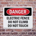 thumbnail image 4 of (2 Pack) Electric Fence Do Not Climb Do Not Touch OSHA Danger Sign 10 Inch X 7 Inch Plastic Sign, Weather Resistant, UV Protected for Workplace, Business, and Construction Site, Made in, 4 of 8