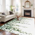 thumbnail image 2 of Eucalyptus Leaves Area&nbsp;Rug 8x10ft Green Gradient Leaf Non-Slip&nbsp;Washable Square&nbsp;Rugs Soft Felt Indoor Floor Mat for Bedroom Kitchen Living Room Bathroom, 2 of 9