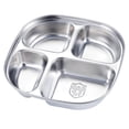 thumbnail image 1 of Assiette Compartimentée en Acier Inoxydable Assiette de Rangement pour Aliments pour Étudiants Assiette à Compartiments Multiples, 1 of 8
