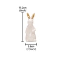 thumbnail image 4 of LEWEEN Ceramic Bunny Figurine Decor 3.5x1.6 Inch, Porcelain Modern Tabletop Bookshelf Statue, Easter Bunny Gifts Home Decorations Spring Weddings Crafts Ornaments, 4 of 6