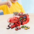 thumbnail image 1 of Camión de transporte de dinosaurios, figura de dinosaurio de juguete, coches comiendo, juego de juguetes para bebés, suministros para fiestas, jardín rojo, 1 of 10