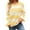Yellow, variant on Women's Sweaters Trendy Long Sleeve Color Block Stripe Knit Pullover Fall Outfits Clothes,Green,M