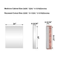 thumbnail image 3 of ANGELES HOME 24" x 32" Copper-Free Mirror Medicine Cabinet with Beveled Mirror Door, Recessed or Surface Mount, Adjustable Shelves, 3 of 13