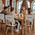 thumbnail image 5 of Merry Christmas Tree Chair Covers Set of 4 Graffiti Winter Snowflake Xmas Gray Chair Back Covers Stretch Removable Washable Slipcovers Protector for Dining Room Kitchen Party Decor, 5 of 5