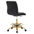 thumbnail image 4 of Modway Ripple Armless Performance Velvet Drafting Chair in Gold Black, 4 of 9