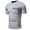 Gray, variant on Fnnxeal Mens Asymmetrical Button Down Short Sleeve Shirt Casual Streetwear Tee with Side Slit Hem Cotton Polyester Blend Going Out Top Black,Size S