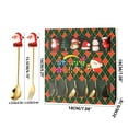 thumbnail image 4 of TIMIFIS Forks Christmas Spoon Christmas Dessert Spoon Fork Stainless Steel Tableware Set Cute Doll with Hand Gift Flatware, 4 of 6