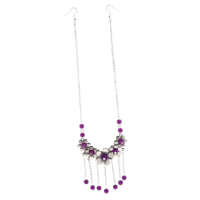 Cadena para Frente Cabeza Accesorios de Adorno de cabellero para Mujer Elegante Púrpura Hugo joyería de la frente para las mujeres