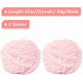 thumbnail image 2 of 70 Yards 2 Skeins Pink Plush Fluffy Fur Yarn Super Thick Soft Fuzzy Chunky Crochet Eyelash Furry Polyester Yarn Roll Bulk for Crocheting Knitting Blankets Scarves Sweaters DIY Crafts 2skeins, 2 of 9