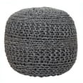 thumbnail image 4 of Empowerseas, Inc. AANNY Designs Winston Wool Round Pouf Ottoman Beige, 4 of 5