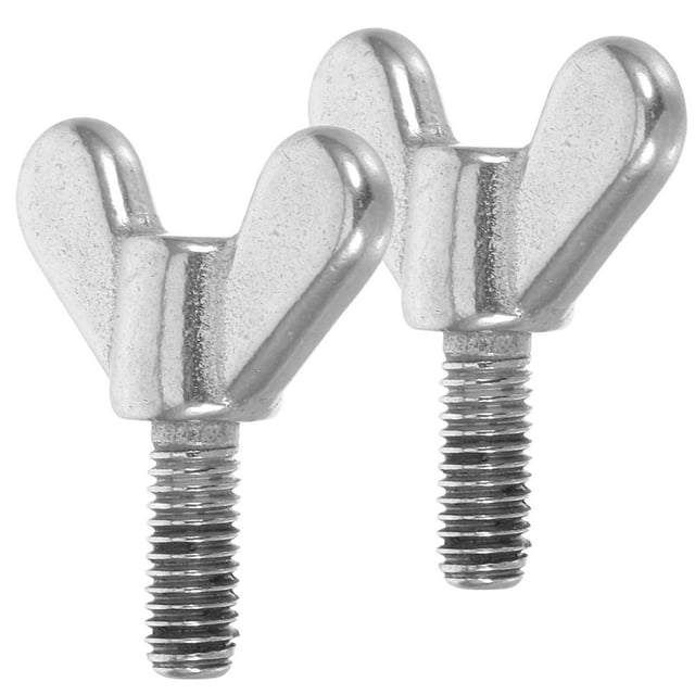 2pcs Stainless Steel Wing Nut Screws For Flagpole Mounting Hand Twist Screws For Secure Fastening Ideal For Furniture And Bed Frame Assembly