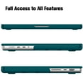 thumbnail image 5 of Fintie Case for MacBook Pro 14 Inch A3434 A3112 A3185 A3401 A2992 A2918 A2779 A2442 (2021-2025) (M5/M4/M3/M2/M1 Pro/Max Chip) with Touch ID - Protective Snap On Hard Shell, Crystal Dark Cyan, 5 of 10