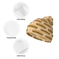 thumbnail image 3 of Lsque Submarine Sub Sandwich Pattern Knitted Beanie, Unisex Winter Hat, Knit Hat Winter Beanies Thick Fisherman Beanies Cuffed Plain Skull Caps, 3 of 6