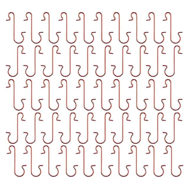 IMENGL Liquidation! Crochets Delayuji pour Suspendre 50/20 Pcs Crochets pour Ornements de Noël Dorés & Verts & Rouges Cintres pour Ornements de Noël Crochets S de Noël Cintres pour Ornements Fantaisie pour Décorations de Sapin de Noël A Rouge