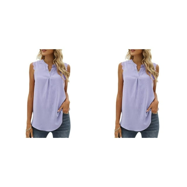 Blusa Sin mangas Sonducket Violeta XXL 2piezas