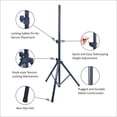 thumbnail image 4 of Sound Town 2-Pack Universal Tripod Speaker Stands with Adjustable Height, 35mm Compatible Insert, Locking Knob and Shaft Pin, Black (STSD-71B-PAIR), 4 of 5