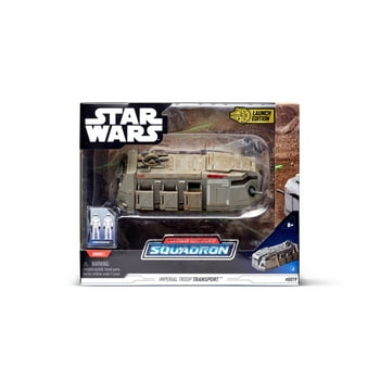STAR WARS MICRO GALAXY SQUADRON TRANSPORT CLASS IMPERIAL TROOP TRANSPORT - 6-Inch Vehicle with Two 1-Inch Stormtrooper Micro Figures - Walmart Exclusive