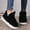 Black, variant on Womens Bootie Slippers Winter Warm Non Slipper High Top Indoor Outdoor Shoes