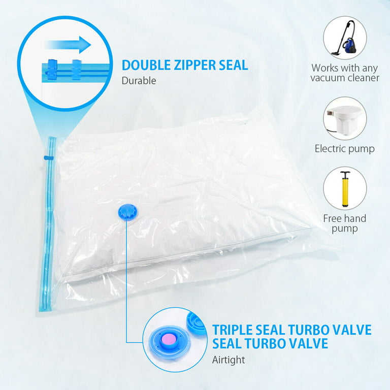 10 x Jumbo Vacuum Storage Bags Travel Space Saver Garment Seal