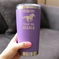 thumbnail image 3 of Bevvee Insulated Travel Tumbler 20 oz Horses Keep Me Stable Horse Lover Gifts Tumblers, 3 of 4