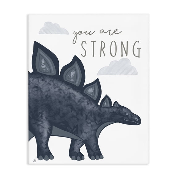 Stupell Industries You Are Strong Dinosaur Canvas Wall Art, design by Elizabeth Tyndall