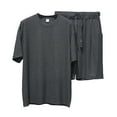 thumbnail image 4 of RUTAYY Men's Outfits 2 Piece Solid Color Short Sleeve Shirt and Shorts with Pocket Sports Tracksuits Trendy Travel Clothing Sets, 4 of 7