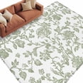 thumbnail image 3 of 5x8 Area Rugs, Green Leaf Flower Non-Skid Rubber Backing Large Rectangle Rugs - Living Room Bedroom Home Office, Vintage Farmhouse Bohemian Spring Indoor Floor Mat Carpets Washable Rug, 3 of 9