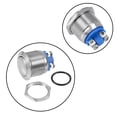 thumbnail image 2 of Momentary Stainless Steel Push Button Switch 19mm Mounting Dia 5A 2 Screw, 2 of 5