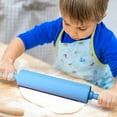 Baycosin Silicone Rolling Pin Dough Roller For Pizza Cookie With Wooden mustacti-tote-bag-non-woven-bag-children-s-candy-bag-props-pie-mat