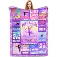 thumbnail image 1 of LHSHID Gymnastics Lovers Blanket Gymnast Gifts for Girls Teens Women Birthday Gifts for Gymnast Warm Cozy Plush Blanket Soft Flannel Fleece Blanket Throw Blankets for Home Couch Sofa 30"x40", 1 of 6