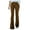 Brown, variant on Female Women Pants Casual Business Pants for Women From Top Solid Color High Waist Slim Micro Bottoms Corduroy Elastic Waist Casual Pants S