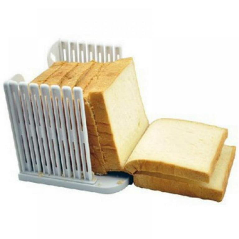 Travelwant Bread Slicer,Toast Loaf Cutter Slicing Cake Sandwich Baking  Kitchen Tools Fold，Loaf Cutter Machine - Foldable Adjustable & Customizable  to 5 Thickness for Bagel,Sandwich,Toast Slicer 