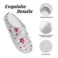 thumbnail image 5 of Lsque Lilies Flowers Pattern Womens Comfort Cotton on Scuff With Memory Foam and Anti-skid Sole Slipper-39/40, 5 of 7