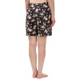 thumbnail image 3 of "Leisureland Floral Cotton Poplin Pajama Lounge Boxer Shorts Black", 3 of 3