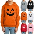 thumbnail image 4 of MAIHAN Boys Halloween Print Hoodie - Kids Graphic Pullover Sweatshirt, Halloween Themed Clothing Soft Comfortable Casual Outfit with Adjustable Hood for Ages 1-14 Years(Grey2,2-3 Years), 4 of 4