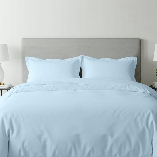 Parure de lit Beddora 3 pièces pour lit King/Queen, 100 % coton respirant, housse de couette douce et 2 taies d'oreiller, marron clair