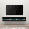 thumbnail image 4 of Vigo Floating TV Stand for TVs up to 80", Modern High Gloss 71" Entertainment Center, Wall Mounted TV Media Console with Storage Cabinets and LED Lights, 4 of 4