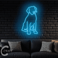 thumbnail image 3 of C-CRAFT Golden Retriever Dog Neon Led Light Up 27 inch for Bedroom Pet Clinic Wall Decor, 3 of 5