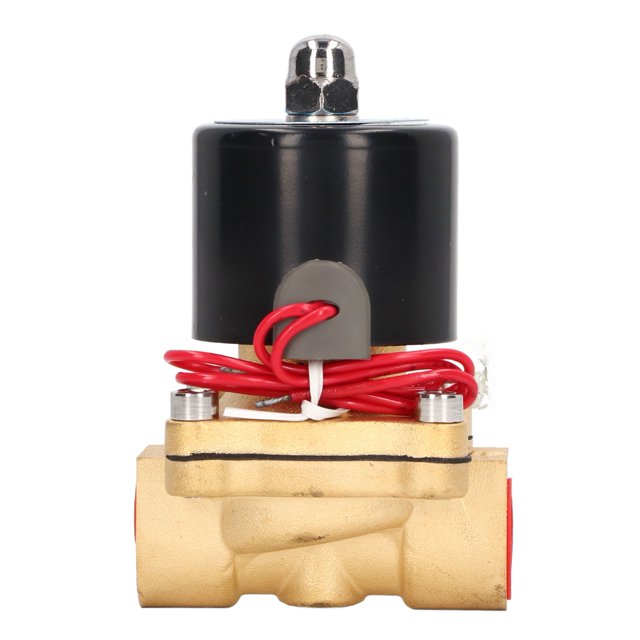 TICFOX Válvula De Agua Normalmente Cerrada, Latón, Eléctrica, 2 Vías, 1/2 Pulgadas, Normalmente Cerrada Para Agua, Aire, Gas, Combustible, Aceite AC220V