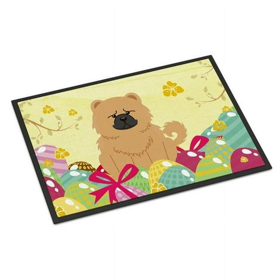 Carolines Treasures BB6144MAT 18 x 27 in. Easter Eggs Chow Chow Cream Indoor or Outdoor Mat