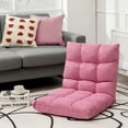 thumbnail image 2 of Costway Adjustable 14-Position Floor Chair Folding Lazy Sofa Lounge Chair Pink, 2 of 11